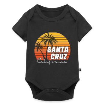 Santa Cruz California Summer Sun Palms Strand - Baby Premium Kurzarmbody - Schwarz - Vorne