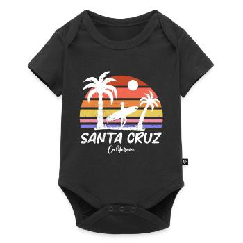 Santa Cruz California Summer Sun Palms Strand - Baby Premium Kurzarmbody - Schwarz - Vorne