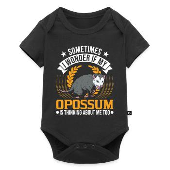 Opossum Cadeau Marsupial Opossum - Body à manches courtes Premium Bébé - noir - Devant