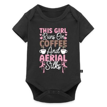 Aerialist - Aerial Yoga and Aerial Silk Acrobatics - Baby Premium short-sleeve bodysuit - black - Front
