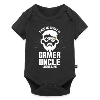 This Is What A Gamer Uncle Looks Like - Baby Premium short-sleeve bodysuit - black - Front