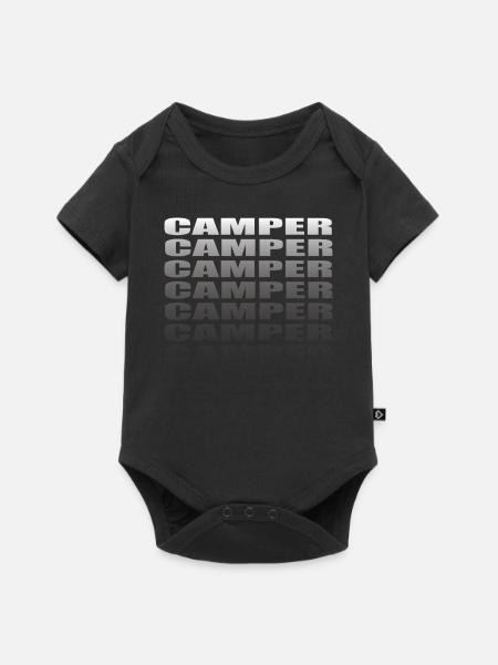 Camper Geschenkidee Camping - Baby Premium Kurzarmbody - Schwarz