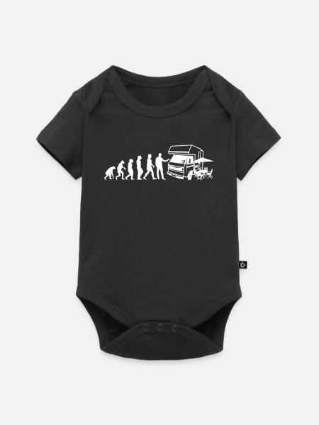Camper Geschenkidee Camping - Baby Premium Kurzarmbody - Schwarz
