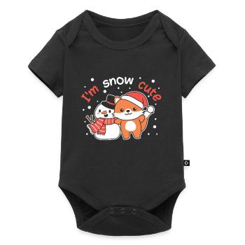 Fox I'm snow cute snowman snow pun - Baby Premium short-sleeve bodysuit - black - Front