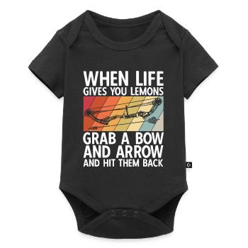 Bogenschießen Archery - Baby Premium Kurzarmbody - Schwarz - Vorne