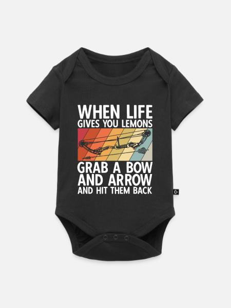 Bogenschießen Archery - Baby Premium Kurzarmbody - Schwarz