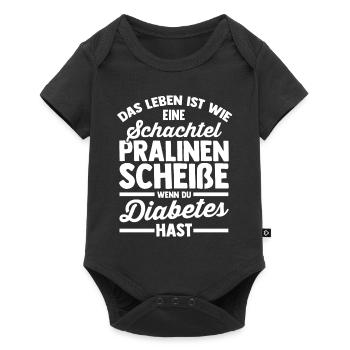 Diabetes Diabetiker - Baby Premium Kurzarmbody - Schwarz - Vorne