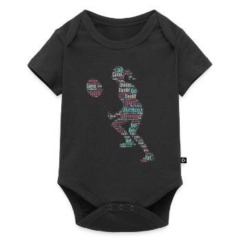 Joueurs de badminton - Body à manches courtes Premium Bébé - noir - Devant