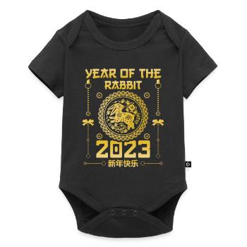 New Years Of The Rabbit 2023 Daily Goal - Baby Premium short-sleeve bodysuit - black - Front