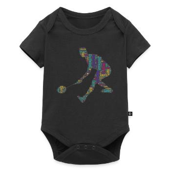 Badminton badminton players - Baby Premium short-sleeve bodysuit - black - Front