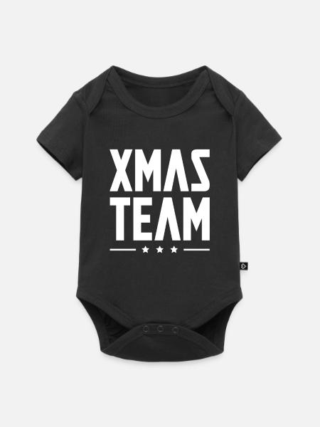 Xmas Team - Baby Premium Kurzarmbody - Schwarz