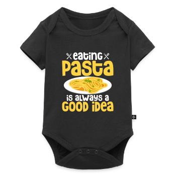 Manger des pâtes est toujours une bonne idée de nourriture italienne - Body à manches courtes Premium Bébé - noir - Devant