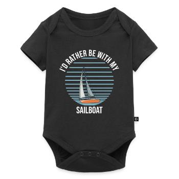 Voilier Je préfère être avec mon voilier - Body à manches courtes Premium Bébé - noir - Devant