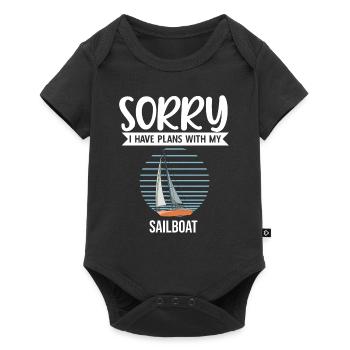 Voilier désolé j’ai des projets avec mon voilier - Body à manches courtes Premium Bébé - noir - Devant