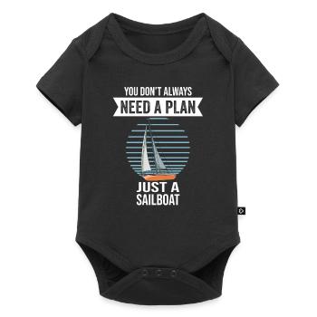Sailboat You Don't Need Always A Plan - Baby Premium short-sleeve bodysuit - black - Front
