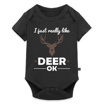 Deer Woodland Animals Animal Lover Saying Gift - Baby Premium short-sleeve bodysuit - black - Front