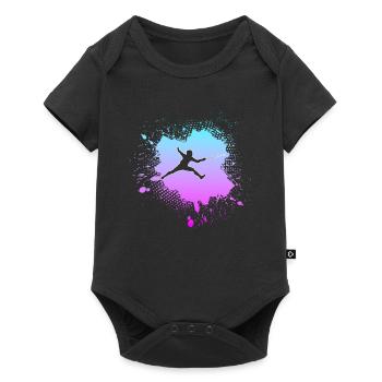 Fechten - Baby Premium Kurzarmbody - Schwarz - Vorne