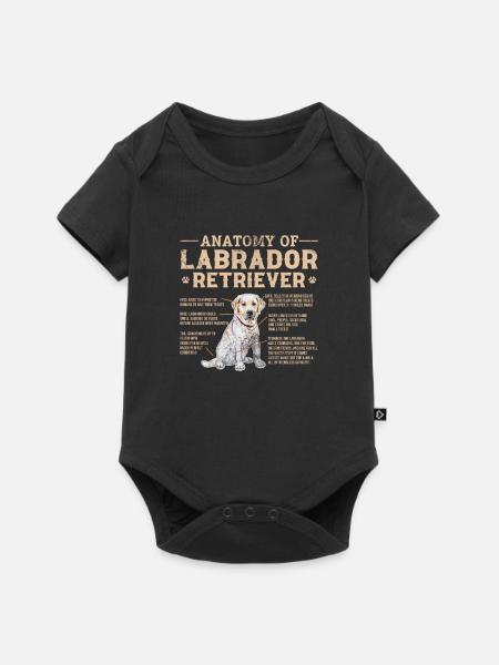 Labrador - Baby Premium Kurzarmbody - Schwarz