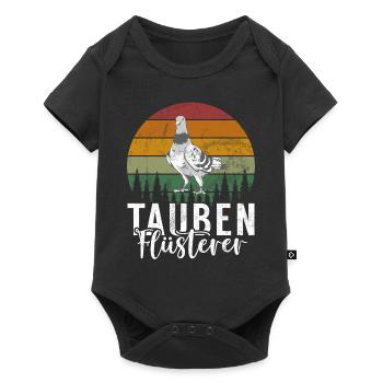 Funny Pigeon Fancier & Pigeons Whisperer Carrier Pigeon - Baby Premium short-sleeve bodysuit - black - Front