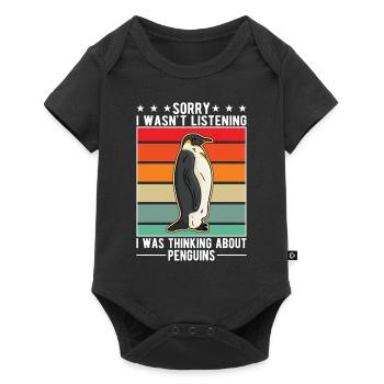 Penguin Penguin Emperor Penguin Yellow-eyed Penguin - Baby Premium short-sleeve bodysuit - black - Front