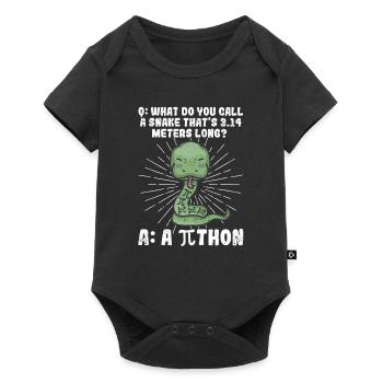 Python Snake Pithon Pi Tag Symbol Funny Math - Baby Premium short-sleeve bodysuit - black - Front