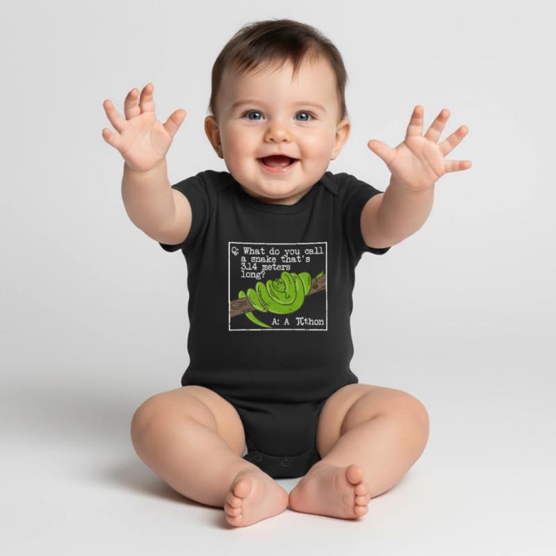 Python Schlange Pithon Pi Tag Symbol lustig Mathe Baby Premium Kurzarmbody