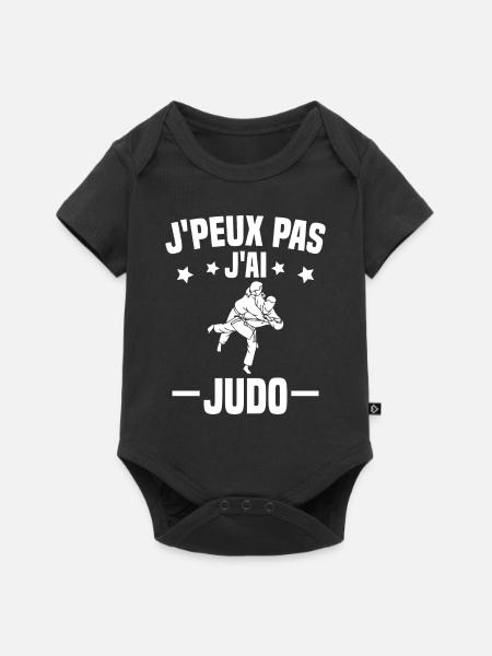 J'peux pas j'ai Judo - Body à manches courtes Premium Bébé - noir