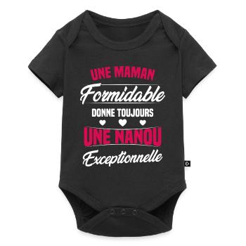 Une Maman Formidable donne Nanou Exceptionnelle - Body à manches courtes Premium Bébé - noir - Devant
