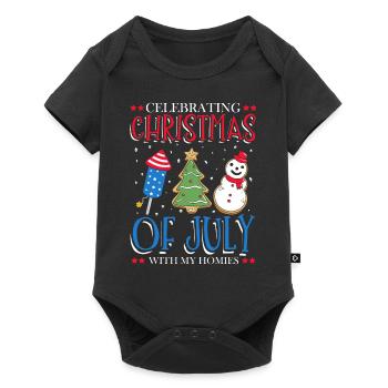 Celebrating Independence Day Christmas in the - Baby Premium short-sleeve bodysuit - black - Front