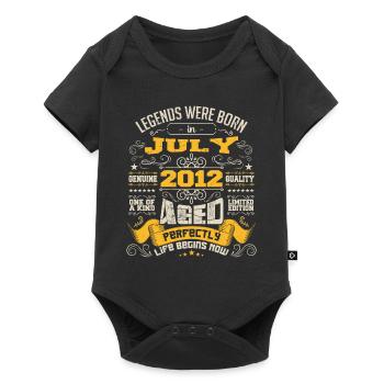 Legends were born in July 2012 | Aged Perfectly - Baby Premium short-sleeve bodysuit - black - Front