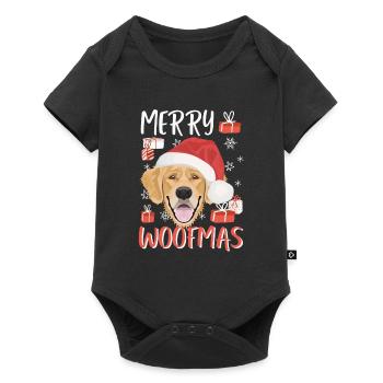 Golden Retriever Merry Christmas - Baby Premium short-sleeve bodysuit - black - Front