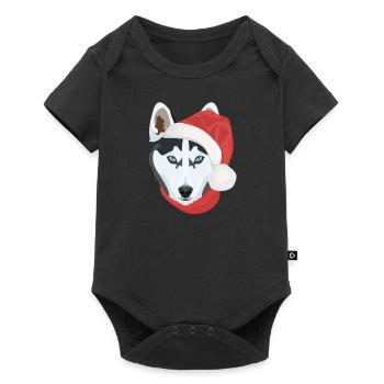 Husky Joyeux Noël - Body à manches courtes Premium Bébé - noir - Devant