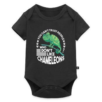 Chameleon Gift Chameleon - Baby Premium short-sleeve bodysuit - black - Front