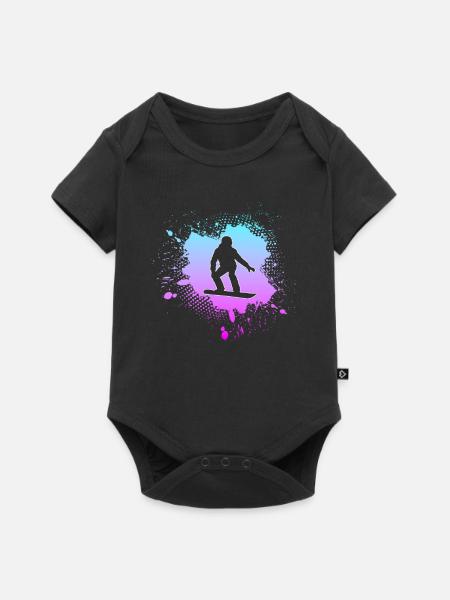 Snowboarding - Baby Premium Kurzarmbody - Schwarz
