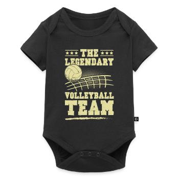 Équipe de volleyball - Body à manches courtes Premium Bébé - noir - Devant