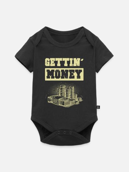 getting money - Baby Premium Kurzarmbody - Schwarz