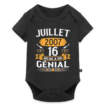 July 2007 16 years that I am awesome gift - Baby Premium short-sleeve bodysuit - black - Front