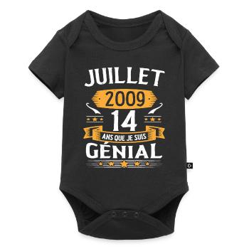 July 2009 14 years that I am awesome gift - Baby Premium short-sleeve bodysuit - black - Front