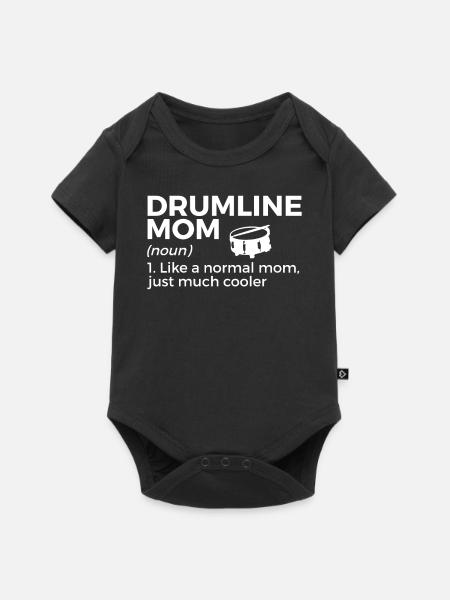 Drumline Trommeln Geschenk - Baby Premium Kurzarmbody - Schwarz
