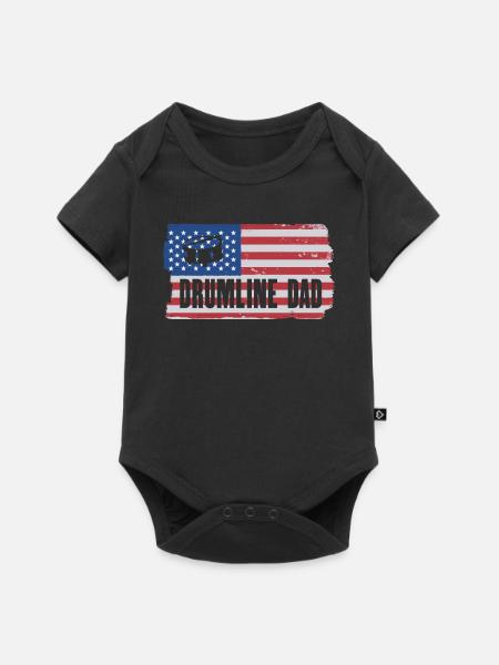 Drumline Trommeln Geschenk - Baby Premium Kurzarmbody - Schwarz