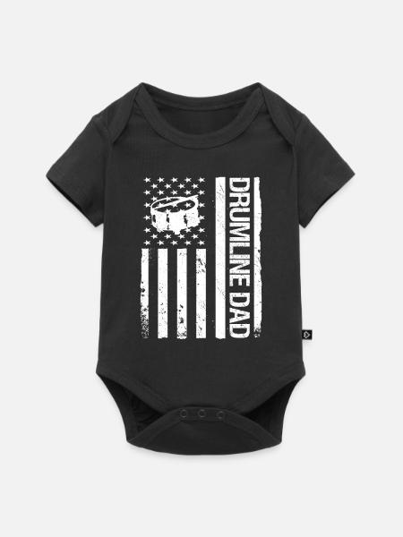 Drumline Trommeln Geschenk - Baby Premium Kurzarmbody - Schwarz