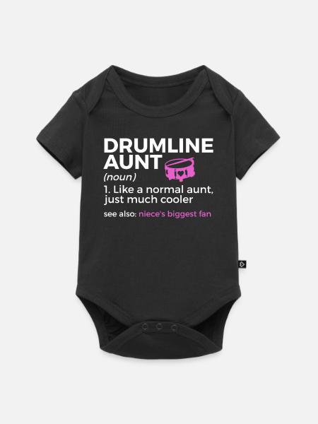Drumline Trommeln Geschenk - Baby Premium Kurzarmbody - Schwarz