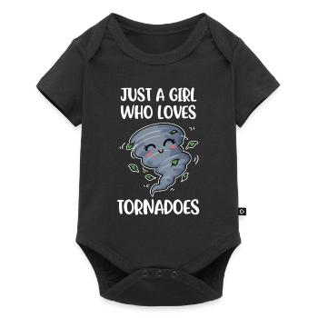 Girl Loves Tornadoes Meteorologie Geschenk - Baby Premium Kurzarmbody - Schwarz - Vorne