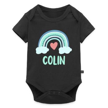 Colin Name Rainbow Baby - Baby Premium short-sleeve bodysuit - black - Front