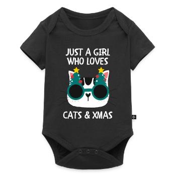 Joyeux Noël Drôle de Chemise de Noël - Body à manches courtes Premium Bébé - noir - Devant