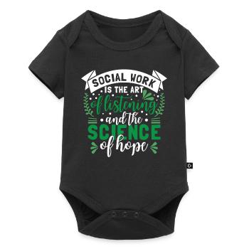 Social Work Is The Art Of Listening - Baby Premium short-sleeve bodysuit - black - Front