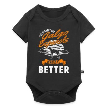 Galgo Espanol Spanish Greyhound Galgo - Baby Premium short-sleeve bodysuit - black - Front