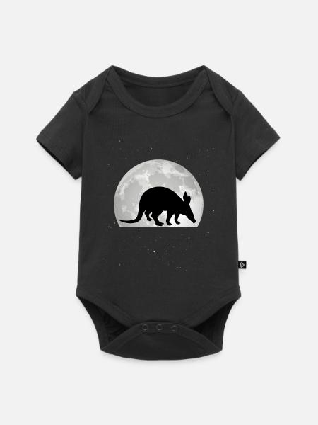 Erdferkel Mond - Baby Premium Kurzarmbody - Schwarz