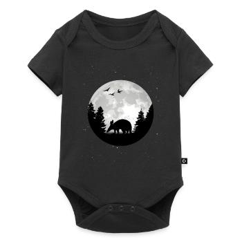 Erdferkel Mond - Baby Premium Kurzarmbody - Schwarz - Vorne