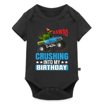 Rawr! Crushing Into My Birthday | Birthday Shirt | - Baby Premium Kurzarmbody - Schwarz - Vorne